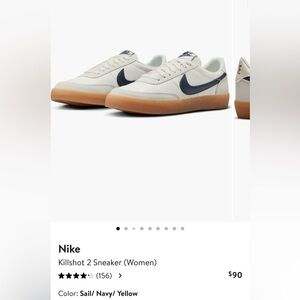 Nike Women's Killshot 2 Sail and Navy Sneakers Size 9.5